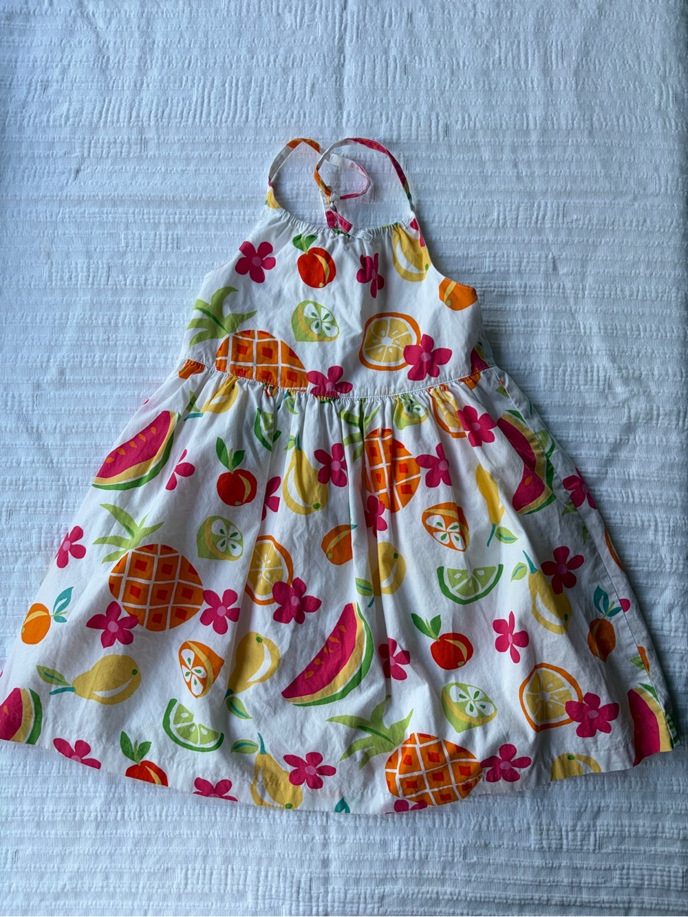 Vintage Gymboree Halter Dress with Fruit Print (2001)